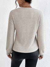 Load image into Gallery viewer, Surplice Dropped Shoulder Long Sleeve T-Shirt