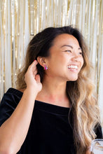 Load image into Gallery viewer, Christmas Tree Studs - Pink Sparkle