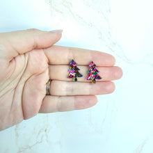 Load image into Gallery viewer, Christmas Tree Studs - Pink Sparkle