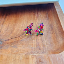 Load image into Gallery viewer, Christmas Tree Studs - Pink Sparkle