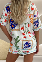 Load image into Gallery viewer, Printed Button Up Half Sleeve Top and Shorts Set
