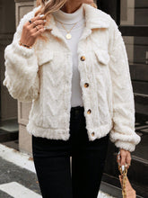Load image into Gallery viewer, Button Up Long Sleeve Fuzzy Outerwear