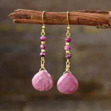 Load image into Gallery viewer, Natural Stone Bead Shape Earrings