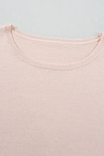 Load image into Gallery viewer, Printed Round Neck Flounce Sleeve Sweater