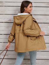 Load image into Gallery viewer, Drawstring Long Sleeve Hooded Jacket