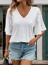 Load image into Gallery viewer, V-Neck Flutter Sleeve T-Shirt