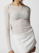 Load image into Gallery viewer, Lace Boat Neck Long Sleeve Blouse