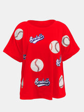 Load image into Gallery viewer, Baseball Round Neck Half Sleeve T-Shirt