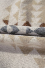 Load image into Gallery viewer, Geometric Collared Neck Long Sleeve Sweatshirt