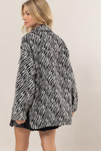 Load image into Gallery viewer, HYFVE Zebra Print Snap Down Long Sleeve Shacket