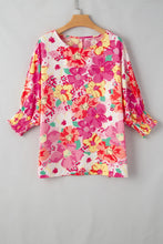 Load image into Gallery viewer, Printed Round Neck Half Sleeve Blouse
