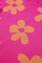 Load image into Gallery viewer, Flower Round Neck Long Sleeve Sweater