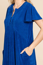 Load image into Gallery viewer, Culture Code Full Size Short Sleeve Ruffled Asymmetric Hem Dress
