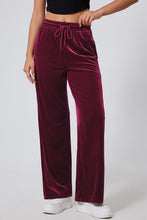 Load image into Gallery viewer, Drawstring Elastic Waist Straight Leg Pants