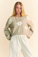 Load image into Gallery viewer, Davi &amp; Dani Floral Drop Shoulder Cropped Sweater