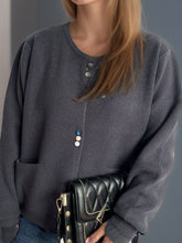 Load image into Gallery viewer, Button Down Long Sleeve Cardigan with Pockets