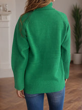 Load image into Gallery viewer, Turtleneck Raglan Sleeve Sweater