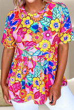 Load image into Gallery viewer, Printed Round Neck Short Sleeve Blouse