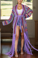 Load image into Gallery viewer, Fringe Tied Long Sleeve Cardigan