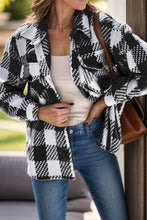 Load image into Gallery viewer, Plaid Button Up Long Sleeve Jacket