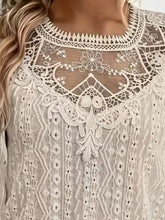 Load image into Gallery viewer, Lace Eyelet Long Sleeve Top