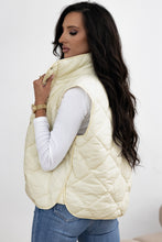 Load image into Gallery viewer, Snap Down Texture Vest Coat with Pockets