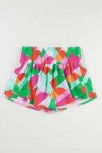 Load image into Gallery viewer, Smocked Contrast Print High Waist Skort