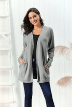 Load image into Gallery viewer, Cable-Knit Open Front Long Sleeve Cardigan