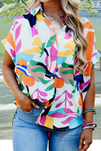 Load image into Gallery viewer, Printed Collared Neck Short Sleeve Shirt
