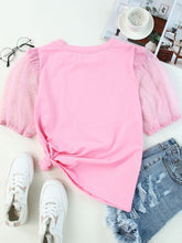 Load image into Gallery viewer, Bow Round Neck Short Sleeve Top