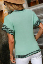 Load image into Gallery viewer, Round Neck Short Sleeve Knit Top