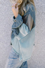 Load image into Gallery viewer, Patchwork Color Block Round Neck Long Sleeve Top