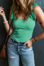 Load image into Gallery viewer, Ruffled Round Neck Tank