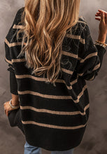 Load image into Gallery viewer, Striped Button Down Long Sleeve Cardigan