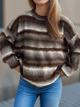 Load image into Gallery viewer, Gradient Round Neck Dropped Shoulder Sweater