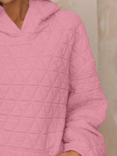 Load image into Gallery viewer, Textured Long Sleeve Hoodie with Pockets