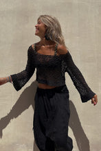 Load image into Gallery viewer, Round Neck Long Sleeve Knit Cover Up