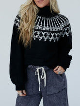 Load image into Gallery viewer, Contrast Turtleneck Long Sleeve Sweater