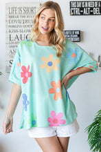 Load image into Gallery viewer, HOPELY Floral Waffle Oversize T-Shirt