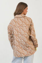 Load image into Gallery viewer, HYFVE Zebra Print Snap Down Long Sleeve Shacket