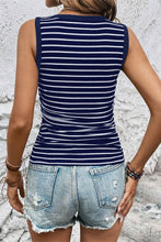 Load image into Gallery viewer, Striped Round Neck Tank