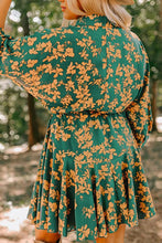 Load image into Gallery viewer, Printed Three-Quarter Sleeve Mini Dress