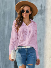 Load image into Gallery viewer, Full Size Collared Neck Long Sleeve Shirt Plus Size