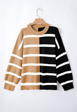 Load image into Gallery viewer, Contrast Striped Long Sleeve Sweatshirt