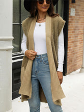 Load image into Gallery viewer, Pocketed Open Front Cap Sleeve Cardigan