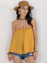 Load image into Gallery viewer, Embroidered Tube Sleeveless Top