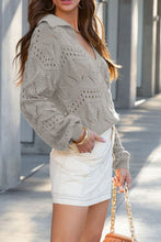 Load image into Gallery viewer, Hollow Out Johnny Collar Sweater