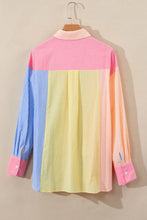 Load image into Gallery viewer, Striped Collared Neck Long Sleeve Shirt