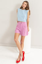 Load image into Gallery viewer, HYFVE High Waist Pleated Linen Shorts