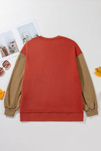 Load image into Gallery viewer, Contrast Round Neck Long Sleeve Sweatshirt